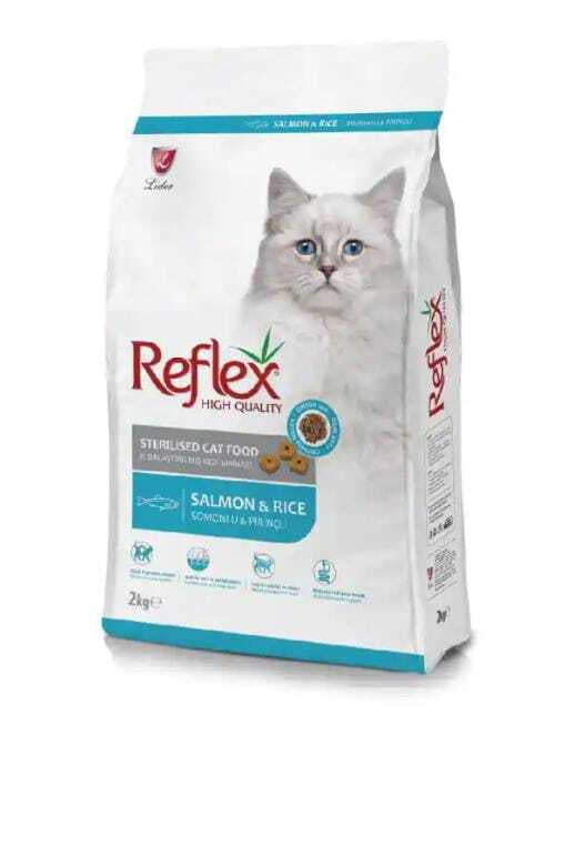 REFLEX STERILISED ADULT CAT FOOD – SALMON & RICE 2KG REFLEX STERILISED ADULT CAT FOOD – SALMON & RICE 2KG