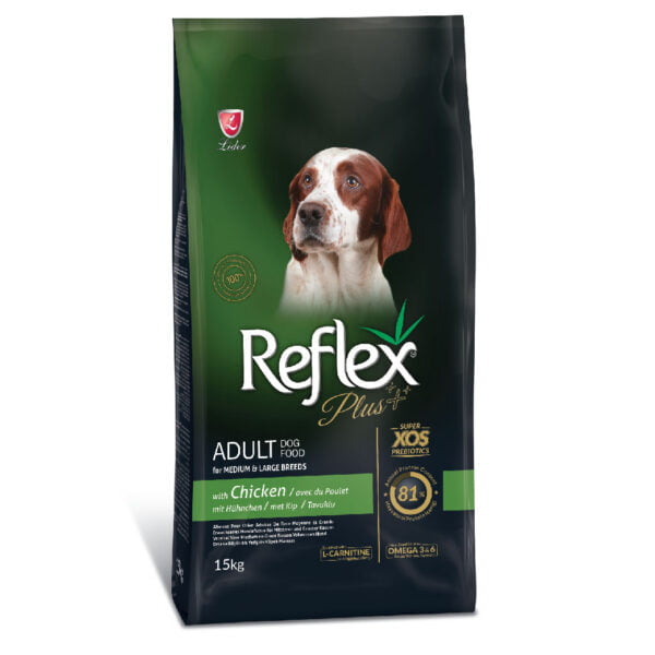 REFLEX PLUS PREMIUM ADULT DOG FOOD – MEDIUM/LARGE BREED JUNIOR LAMB & RICE 15KG REFLEX PLUS PREMIUM ADULT DOG FOOD – MEDIUM/LARGE BREED JUNIOR LAMB & RICE 15KG